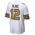 Kooe NO.Saints #12 Chris Olave Player White Alternate Game Stitched Jerseys