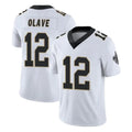 Kooe NO.Saints #12 Chris Olave Player White Limited Vapor Untouchable Home Game Stitched Jerseys