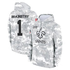 Kooe NO.Saints #1 Kool-Aid McKinstry Player Arctic Camo Salute to Service Pullover Hoodies Limited Game Stitched Jerseys