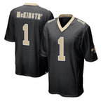 Kooe NO.Saints #1 Kool-Aid McKinstry Player Black Home Game Stitched Jerseys