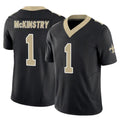 Kooe NO.Saints #1 Kool-Aid McKinstry Player Black Limited Vapor F.U.S.E. Home Game Stitched Jerseys