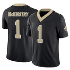 Kooe NO.Saints #1 Kool-Aid McKinstry Player Black Limited Vapor F.U.S.E. Home Game Stitched Jerseys