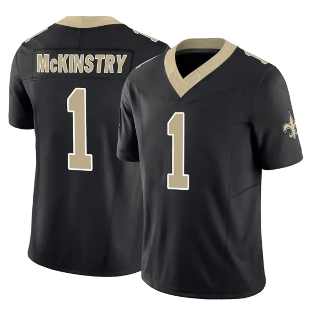Kooe NO.Saints #1 Kool-Aid McKinstry Player Black Limited Vapor F.U.S.E. Home Game Stitched Jerseys