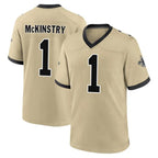 Kooe NO.Saints #1 Kool-Aid McKinstry Player Gold Home Game Stitched Jerseys
