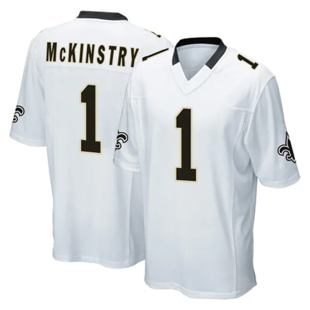 Kooe NO.Saints #1 Kool-Aid McKinstry Player White Home Game Stitched Jerseys