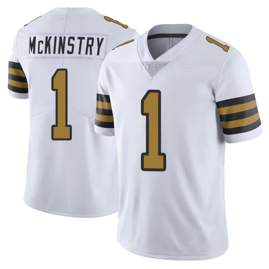 Kooe NO.Saints #1 Kool-Aid McKinstry Player White Limited Color Rush Home Game Stitched Jerseys