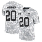 Kooe NO.Saints #20 Pete Werner Player Arctic Camo Salute To Service Limited Game Stitched Jerseys