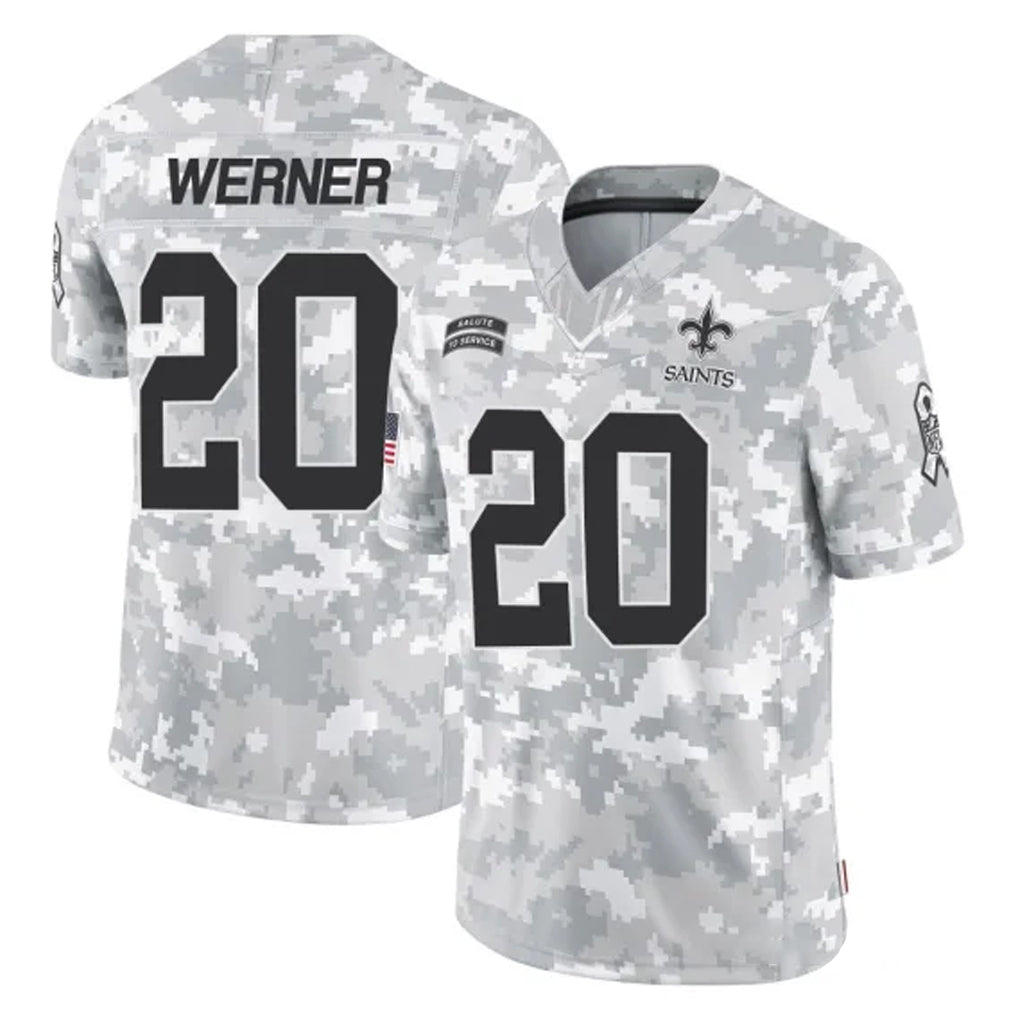 Kooe NO.Saints #20 Pete Werner Player Arctic Camo Salute To Service Limited Game Stitched Jerseys
