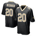 Kooe NO.Saints #20 Pete Werner Player Black Home Game Stitched Jerseys