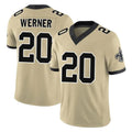 Kooe NO.Saints #20 Pete Werner Player Gold Limited Vapor F.U.S.E. Home Game Stitched Jerseys