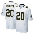 Kooe NO.Saints #20 Pete Werner Player White Home Game Stitched Jerseys