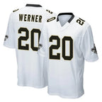 Kooe NO.Saints #20 Pete Werner Player White Home Game Stitched Jerseys