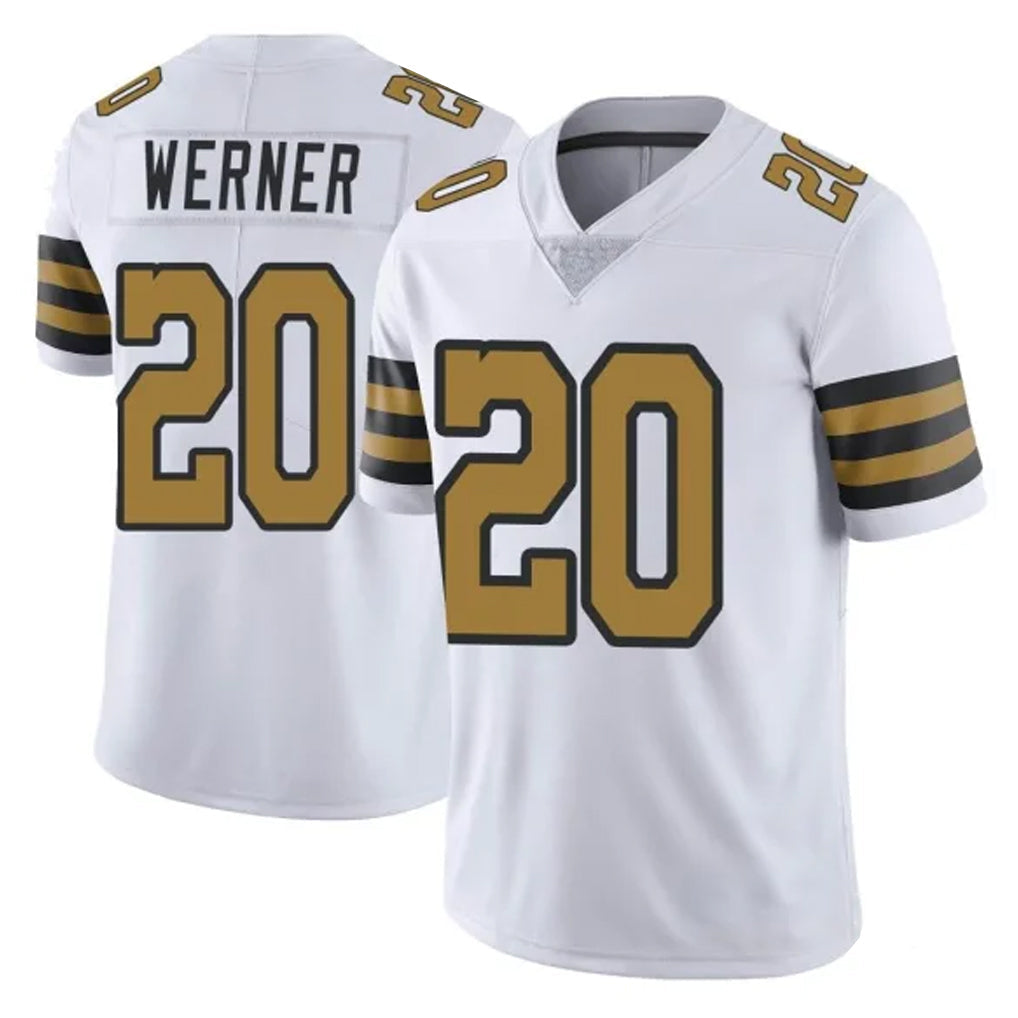 Kooe NO.Saints #20 Pete Werner Player White Limited Color Rush Home Game Stitched Jerseys