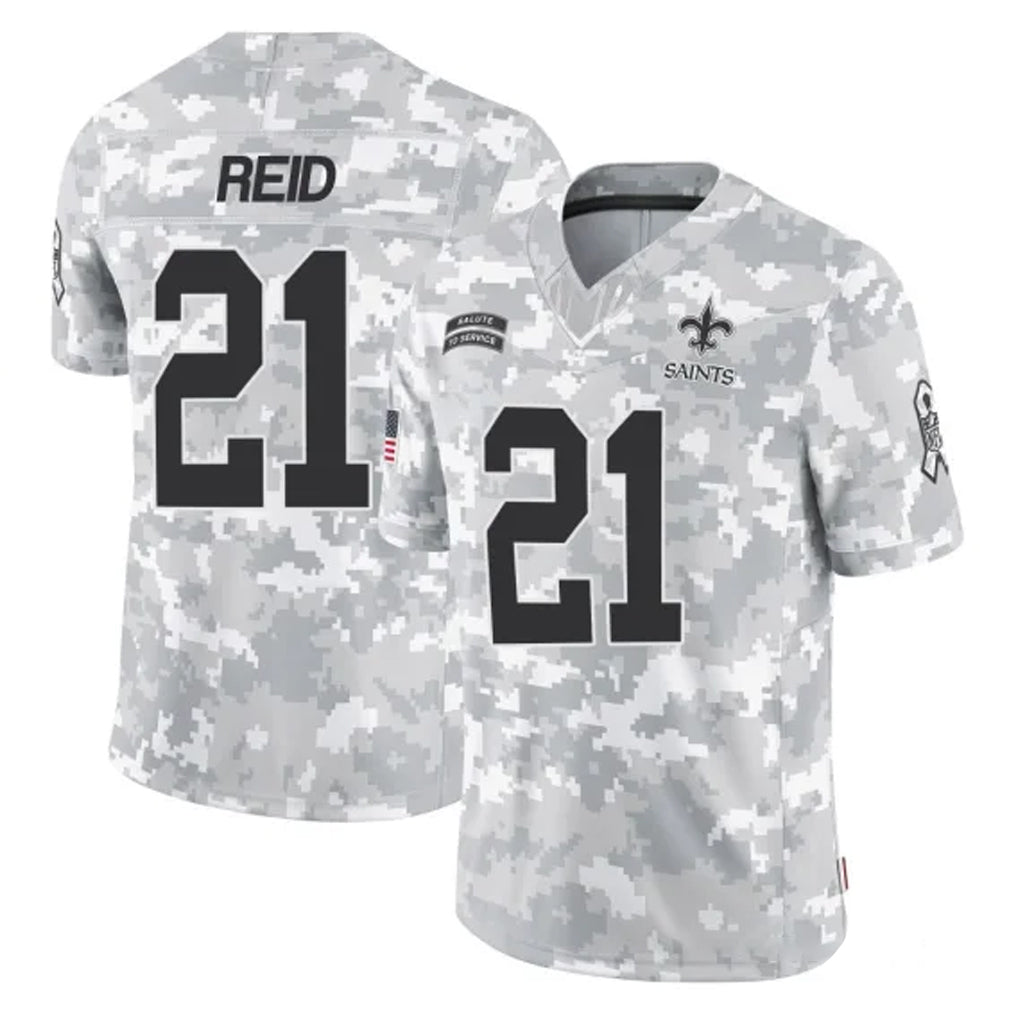 Kooe NO.Saints #21 Justin Reid Player Arctic Camo Salute To Service Limited Game Stitched Jerseys