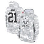 Kooe NO.Saints #21 Justin Reid Player Arctic Camo Salute to Service Pullover Hoodies Limited Game Stitched Jerseys