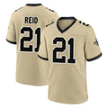 Kooe NO.Saints #21 Justin Reid Player Gold Home Game Stitched Jerseys