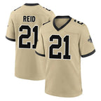 Kooe NO.Saints #21 Justin Reid Player Gold Home Game Stitched Jerseys