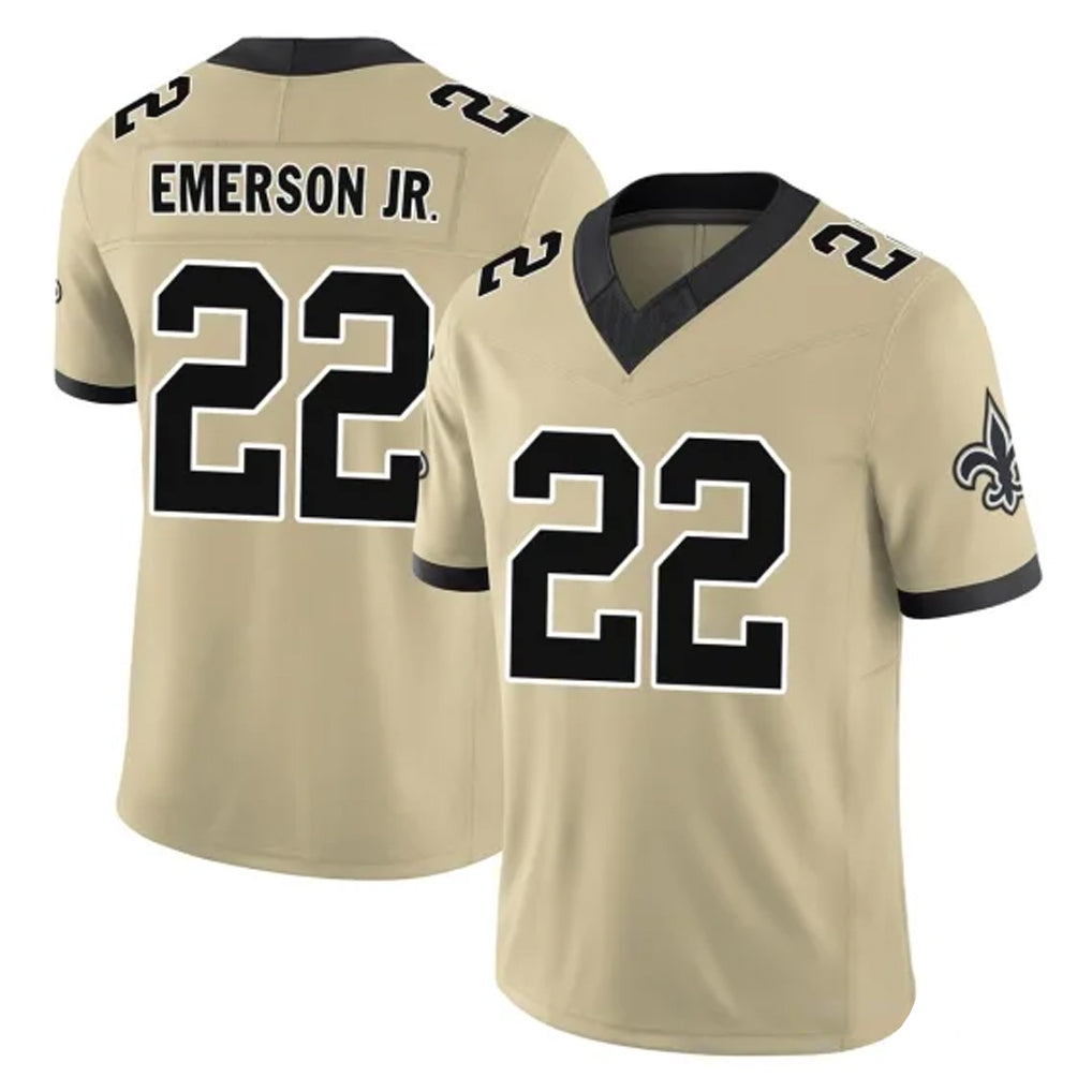 Kooe NO.Saints #22 Martin Emerson Jr. Player Gold Limited Vapor F.U.S.E. Home Game Stitched Jerseys