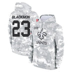 Kooe NO.Saints #23 Julian Blackmon Player Arctic Camo Salute to Service Pullover Hoodies Limited Game Stitched Jerseys