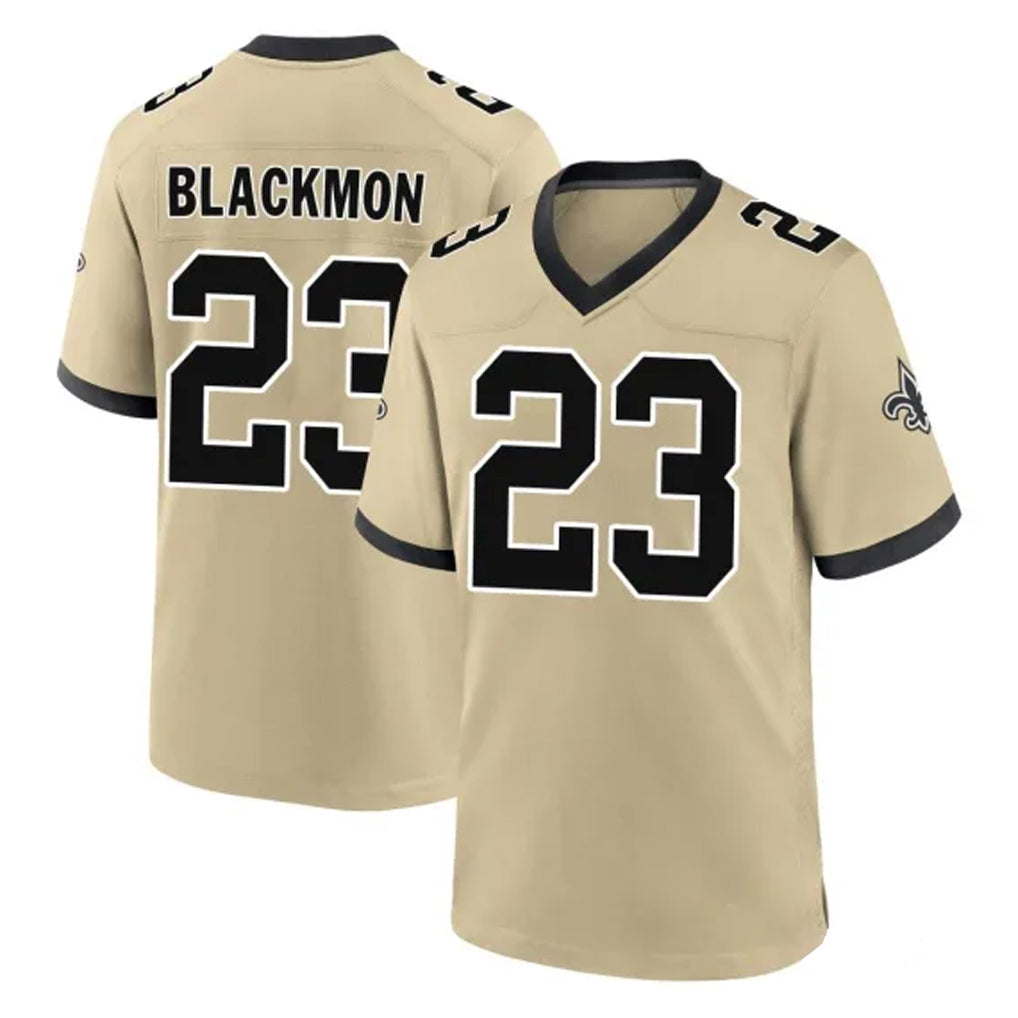 Kooe NO.Saints #23 Julian Blackmon Player Gold Home Game Stitched Jerseys