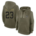 Kooe NO.Saints #23 Julian Blackmon Player Olive Salute to Service Pullover Hoodies Limited Stitched Jerseys