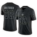 Kooe NO.Saints #32 Tyrann Mathieu Player Black RFLCTV Limited Stitched Jerseys