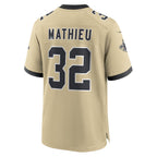 Kooe NO.Saints #32 Tyrann Mathieu Player Gold Alternate Game Stitched Jerseys