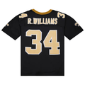 Kooe NO.Saints #34 Ricky Williams Mitchell & Ness Black 1999 Legacy Replica Stitched Puhic Jersey