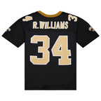Kooe NO.Saints #34 Ricky Williams Mitchell & Ness Black 1999 Legacy Replica Stitched Puhic Jersey
