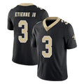 Kooe NO.Saints #3 Travis Etienne Jr. Player Black Limited Vapor Untouchable Home Game Stitched Jerseys