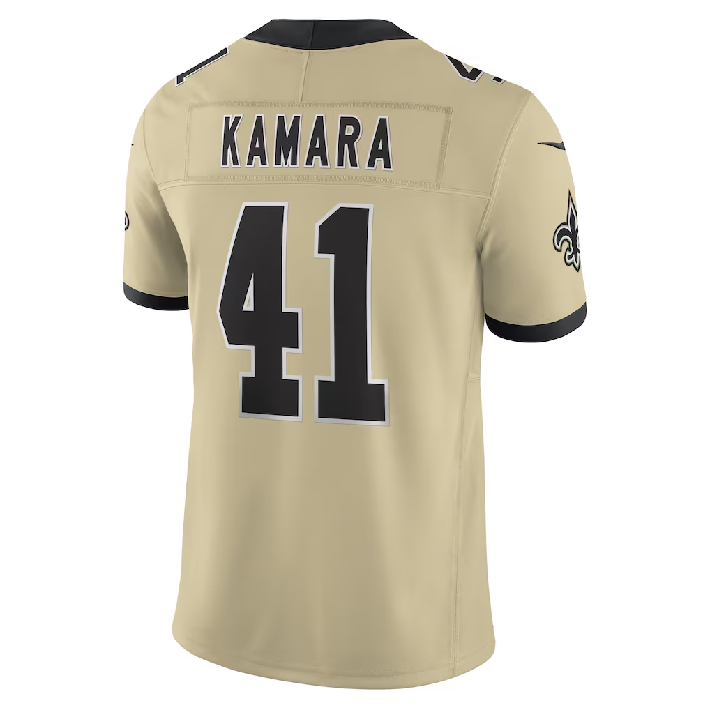 Kooe NO.Saints #41 Alvin Kamara Gold Alternate Gameday Golds Alternate Vapor F.U.S.E. Limited Stitched Jerseys