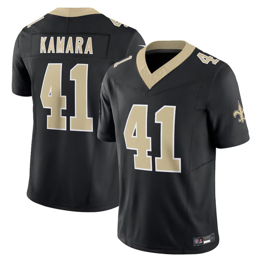 Kooe NO.Saints #41 Alvin Kamara Player Black Black Vapor F.U.S.E. Limited Stitched Jerseys