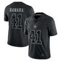 Kooe NO.Saints #41 Alvin Kamara Player Black RFLCTV Limited Stitched Jerseys