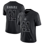 Kooe NO.Saints #41 Alvin Kamara Player Black RFLCTV Limited Stitched Jerseys