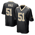 Kooe NO.Saints #51 Cesar Ruiz Player Black Home Game Stitched Jerseys