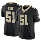 Kooe NO.Saints #51 Cesar Ruiz Player Black Limited Vapor F.U.S.E. Home Game Stitched Jerseys
