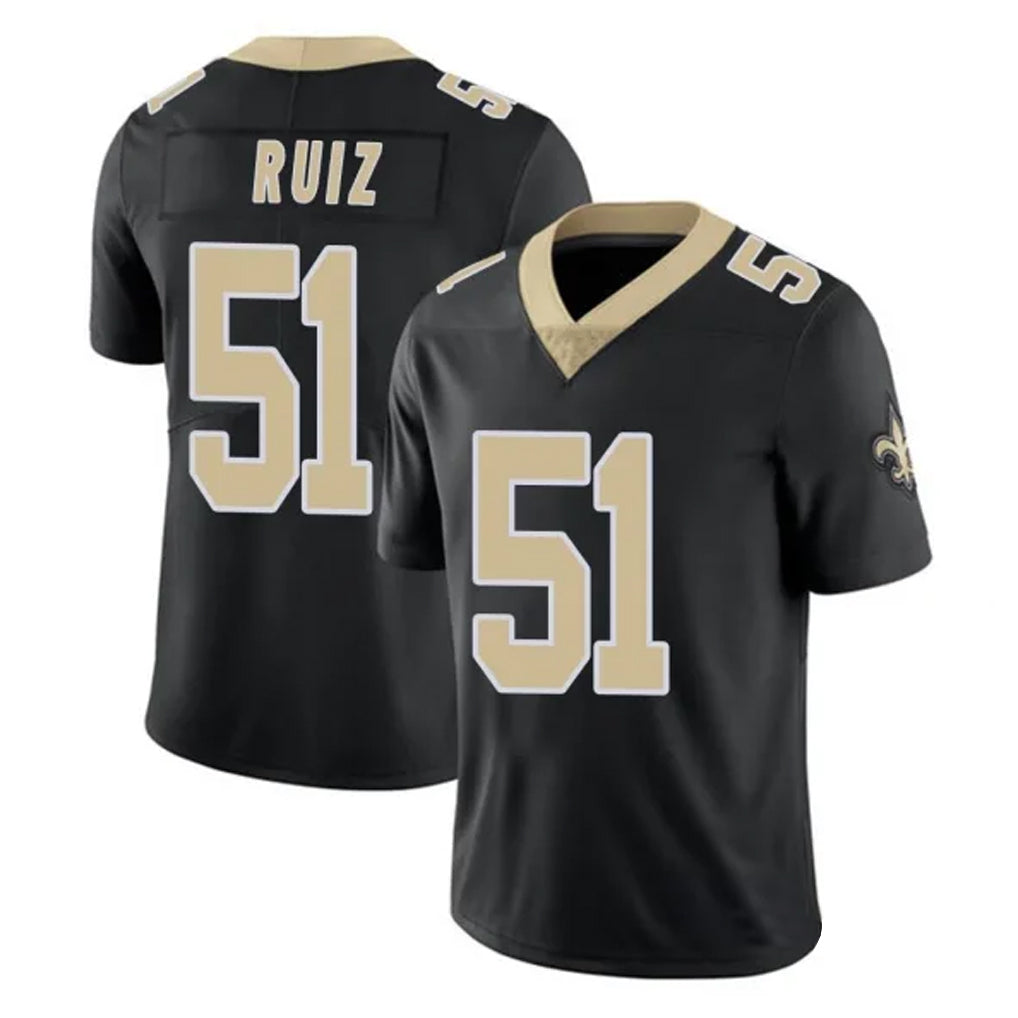 Kooe NO.Saints #51 Cesar Ruiz Player Black Limited Vapor Untouchable Home Game Stitched Jerseys