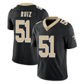 Kooe NO.Saints #51 Cesar Ruiz Player Black Limited Vapor Untouchable Home Game Stitched Jerseys