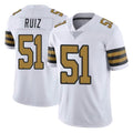 Kooe NO.Saints #51 Cesar Ruiz Player White Limited Color Rush Home Game Stitched Jerseys
