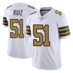 Kooe NO.Saints #51 Cesar Ruiz Player White Limited Color Rush Home Game Stitched Jerseys