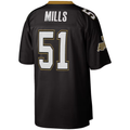 Kooe NO.Saints  #51 Sam Mills Mitchell & Ness Black Legacy Replica Stitched Puhic Jersey