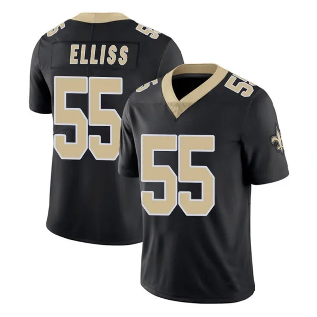 Kooe NO.Saints #55 Kaden Elliss Player Black Limited Vapor Untouchable Home Game Stitched Jerseys