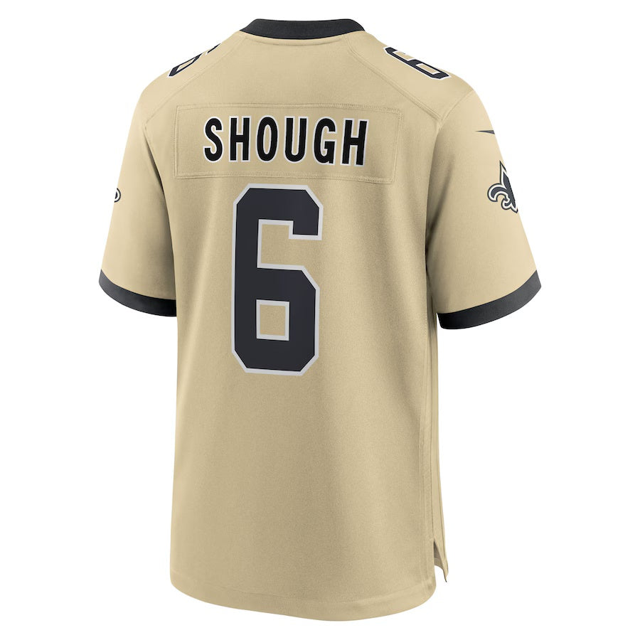 Kooe NO.Saints #6 Tyler Shough Gold Alternate Game Player Stitched Jerseys