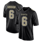 Kooe NO.Saints #6 Tyler Shough Player Black Carbon Fashion Home Game Stitched Jerseys