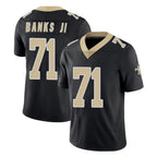 Kooe NO.Saints #71 Kelvin Banks Jr. Player Black Limited Vapor Untouchable Home Game Stitched Jerseys