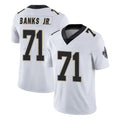 Kooe NO.Saints #71 Kelvin Banks Jr. Player White Limited Vapor Untouchable Home Game Stitched Jerseys