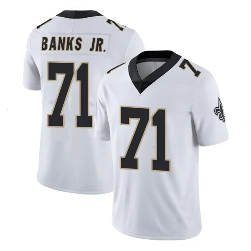 Kooe NO.Saints #71 Kelvin Banks Jr. Player White Limited Vapor Untouchable Home Game Stitched Jerseys