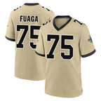 Kooe NO.Saints #75 Taliese Fuaga Player Gold Home Game Stitched Jerseys