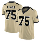 Kooe NO.Saints #75 Taliese Fuaga Player Gold Limited Vapor F.U.S.E. Home Game Stitched Jerseys