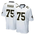 Kooe NO.Saints #75 Taliese Fuaga Player White Home Game Stitched Jerseys